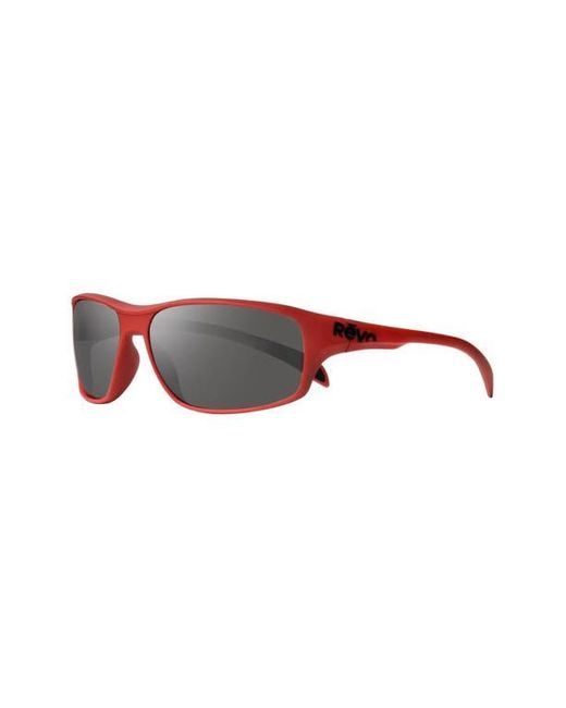 Revo Red Vertex 67Mm Polarized Rectangular Sunglasses