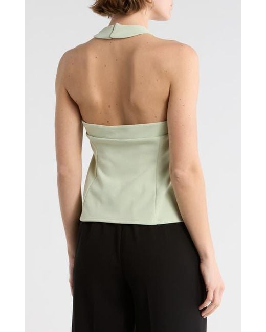 Halogen® Green Square Neck Halter Top