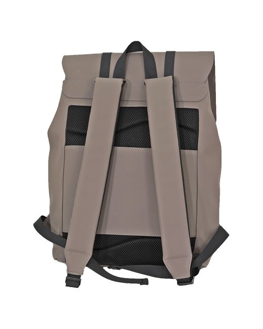 Duchamp Brown Foldover Rubberized Backpack for men