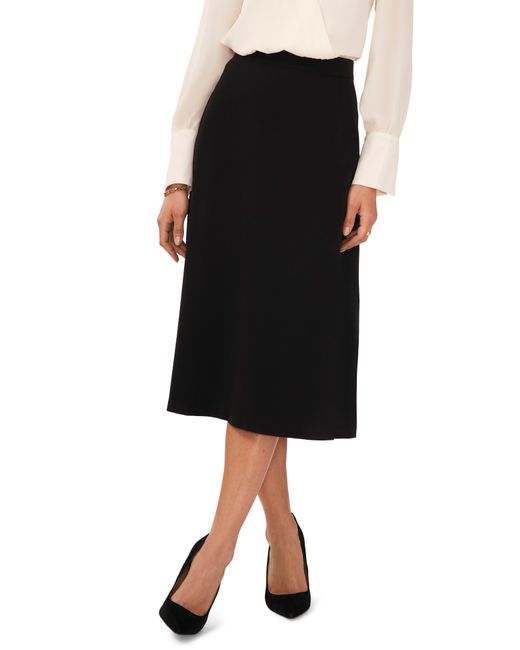 Halogen® Black A-line Midi Skirt