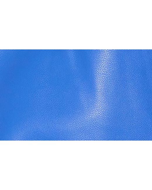 DIET STARTS MONDAY Blue Script Faux Leather Drawstring Shorts for men