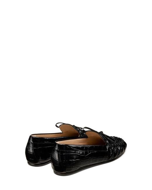 Stuart Weitzman Black Britt Bow Loafer