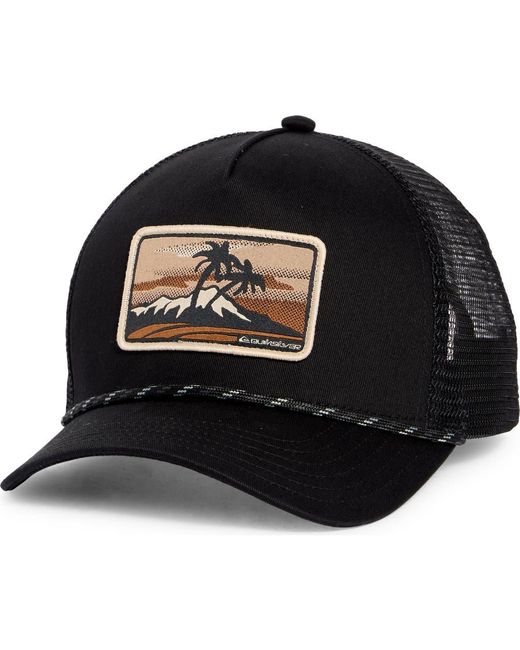 Quiksilver Black Hillside Mesh Baseball Cap for men