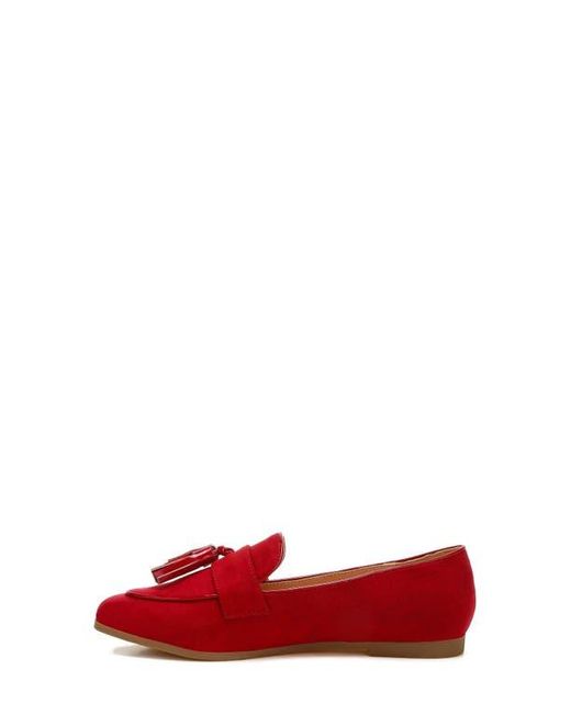 Rag & Co Red Folklore Tassel Loafer