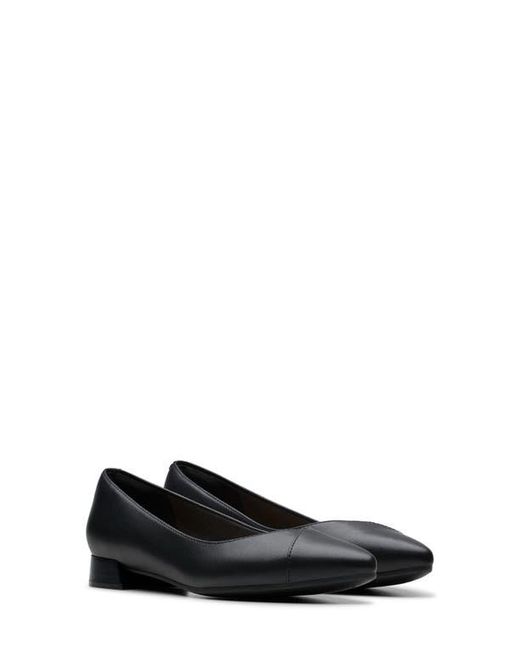 Clarks Black Pointed Leather Slingback Pumps