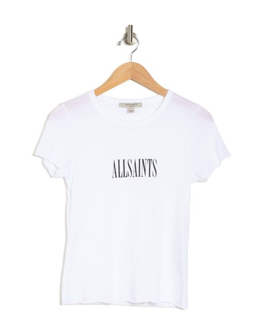 AllSaints White Bella Logo T-shirt