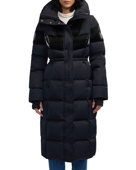 Scotch & Soda Black Kaatye Core Fit Water Repellent Maxi Puffer Coat