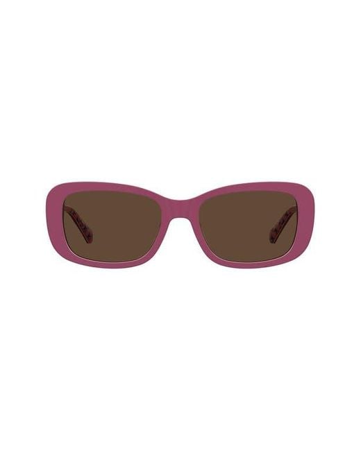 Love Moschino Brown 55Mm Rectangular Sunglasses