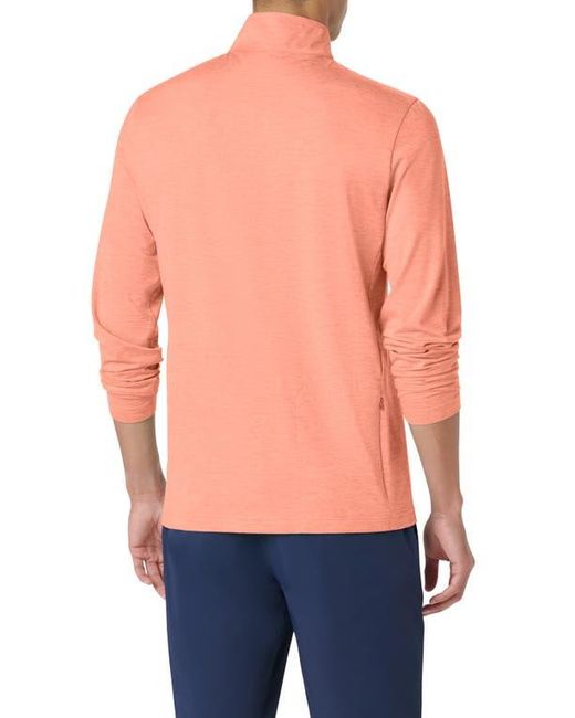 Bugatchi Blue Quarter Zip Performance Pullover for men