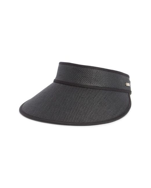 Calvin Klein Black Straw Visor