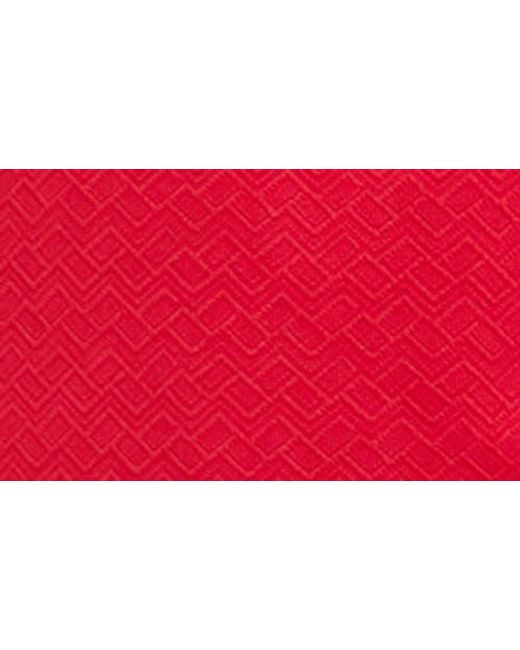 London Times Red Diamond Stitch Sheath Dress