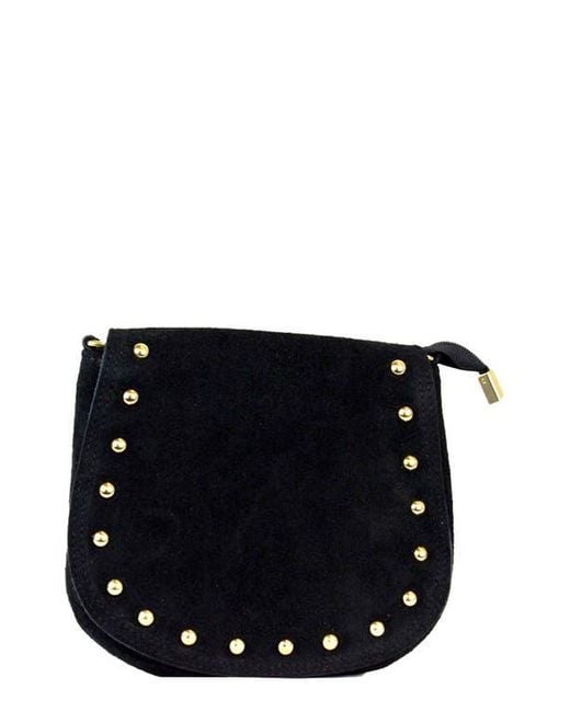 Persaman New York Black Elvira 18 Studded Crossbody Bag