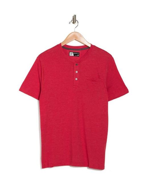 Xray Jeans Red Henley Pocket Shirt for men