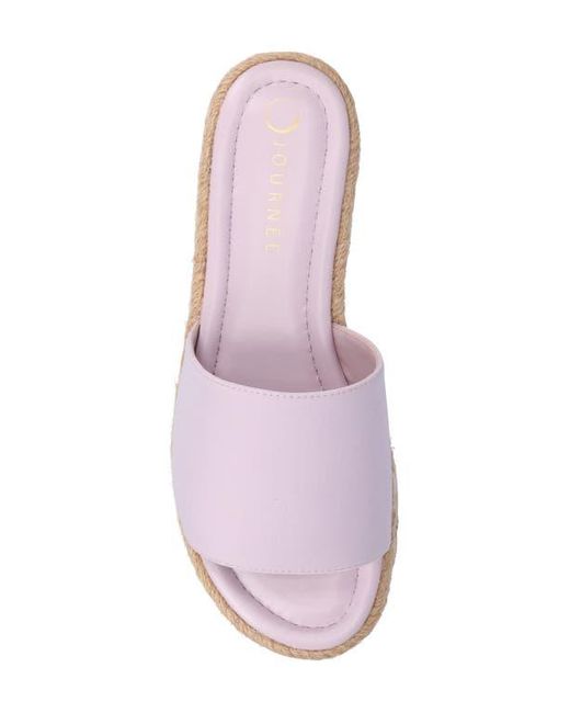Journee Collection Purple Rosey Wedge Sandal