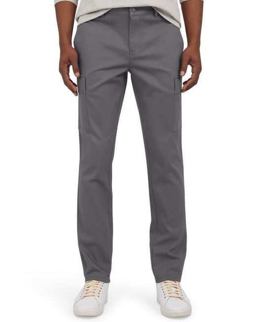 DKNY Gray Powerstretch Flat Front Cargo Pants for men