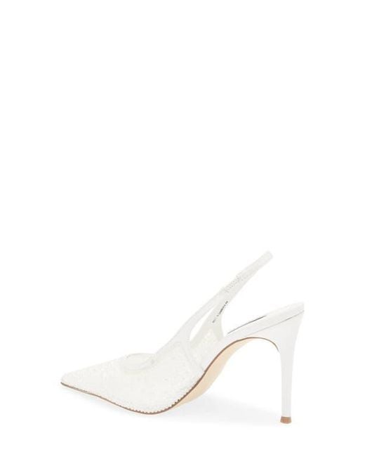 Steve Madden White Reyes Pointed Toe Slingback Pump