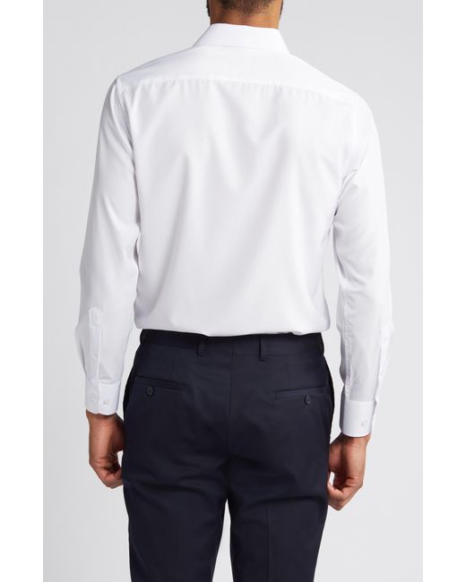 Nautica White Slim Fit Solid Dress Shirt for men