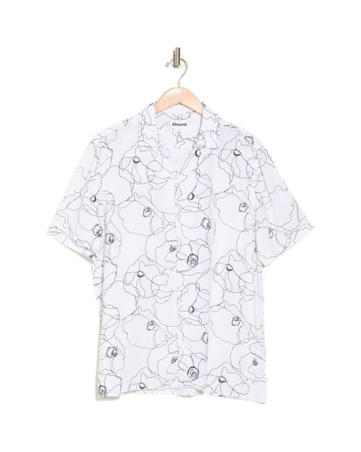 Abound Floral Short Sleeve Camp Shirt in White for Men Lyst