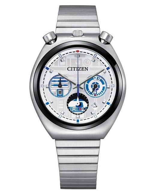 Citizen Gray X Star Wars Tsuno R2-D2 Bracelet Watch, 38Mm for men