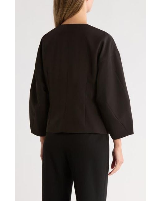 Gemma  Jane Black Barrel Sleeve One-Button Jacket