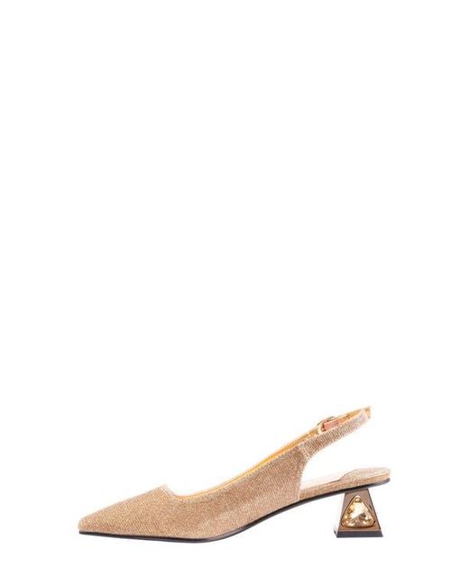 Lady Couture Natural Ruby Slingback Pump