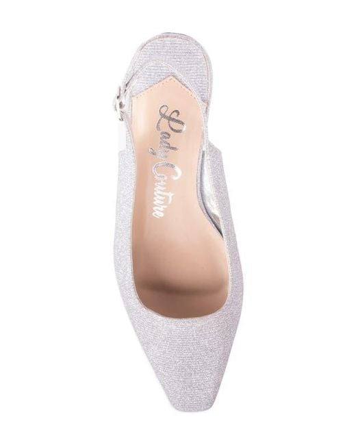 Lady Couture White Ruby Slingback Pump