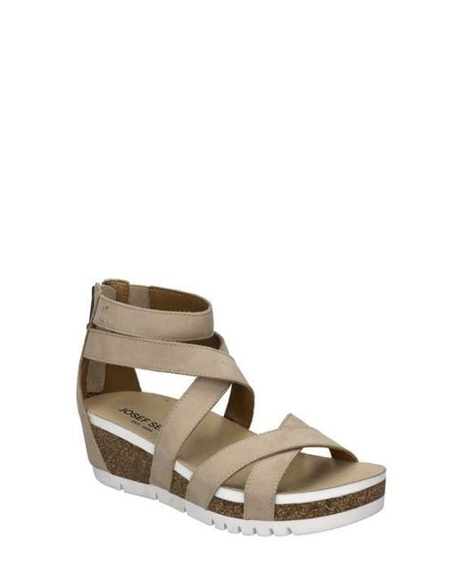 Josef Seibel Metallic Quinn 05 Ankle Strap Wedge Sandal