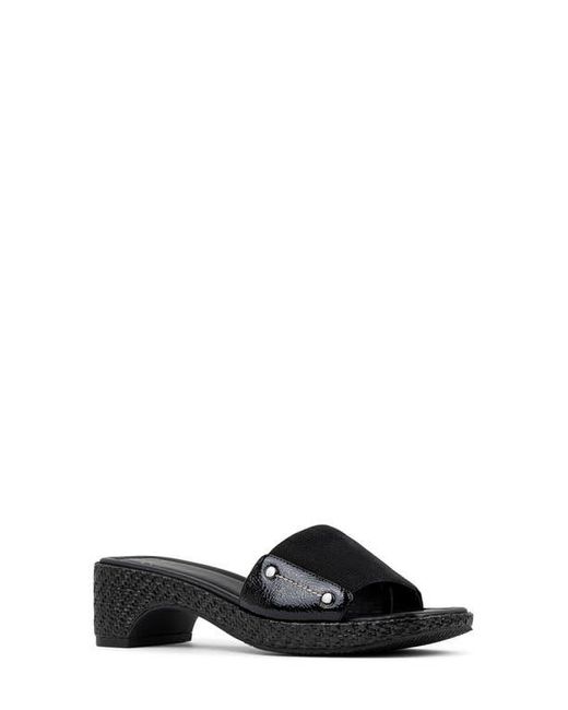 Donald J Pliner Black Rodeo Slide Sandal