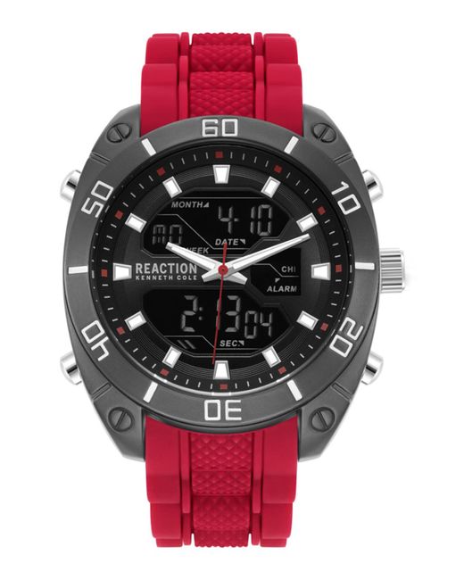 Kenneth Cole Red Ana-digital Silicone Strap Watch for men