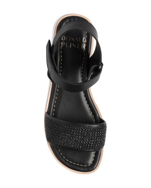 Donald J Pliner Black Wedge Platform Sandal