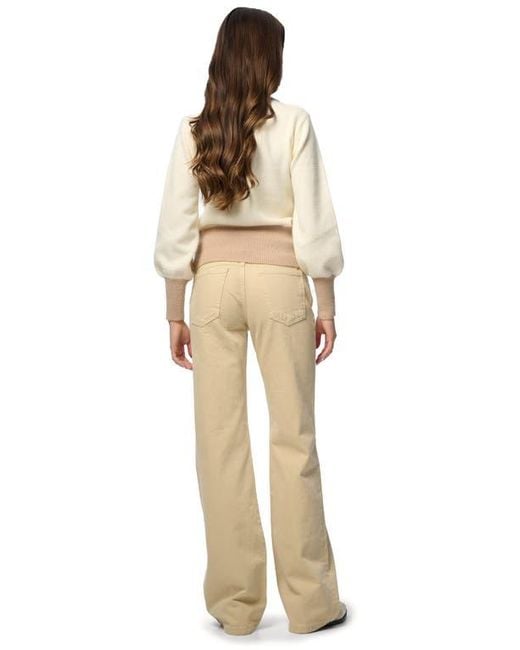 Saachi Natural Ruffled Bloom Pullover Sweater