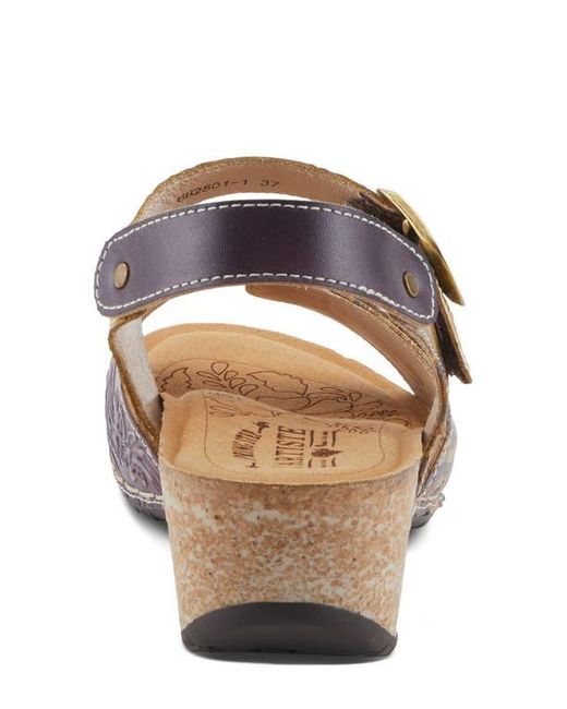 Spring Step Brown Osuna Ankle Strap Platform Sandal