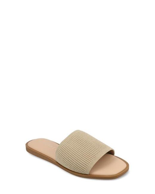 Journee Collection Natural Prisilla Slide Sandal