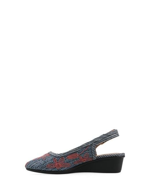White Mountain Blue Borris Slingback Wedge
