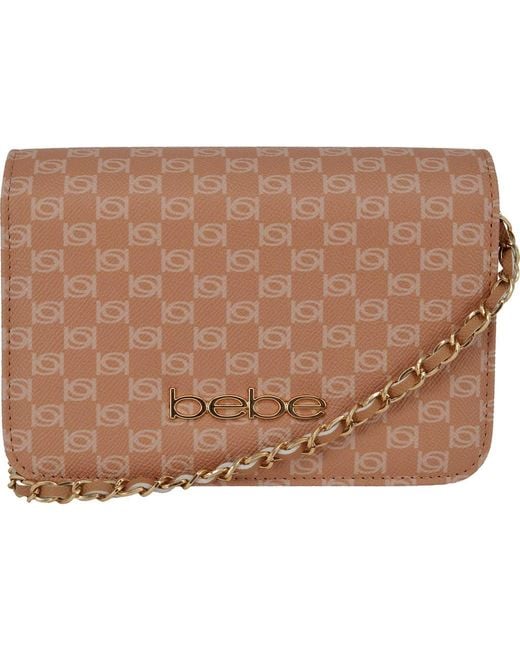 Bebe Brown Adela Monogram Crossbody Bag