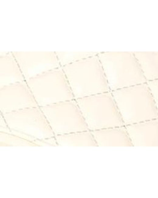 Alexia Admor White Quilted Faux Leather Bucket Hat