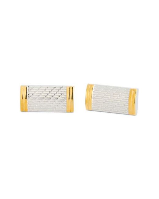 James Michael Metallic Two-Tone Cuff Links for men