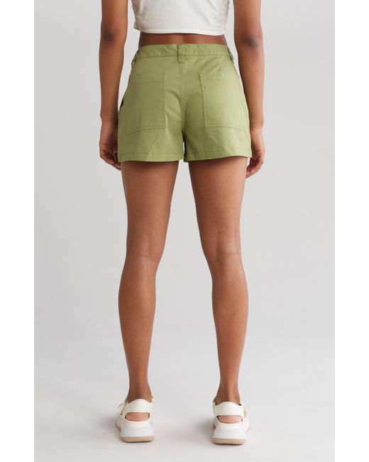 Abound Green Mid Rise Utility Shorts