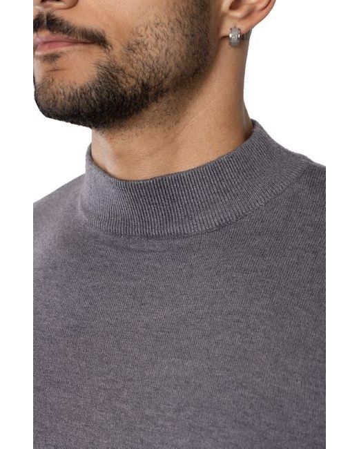 Xray Jeans Gray Mock Neck Knit Sweater for men