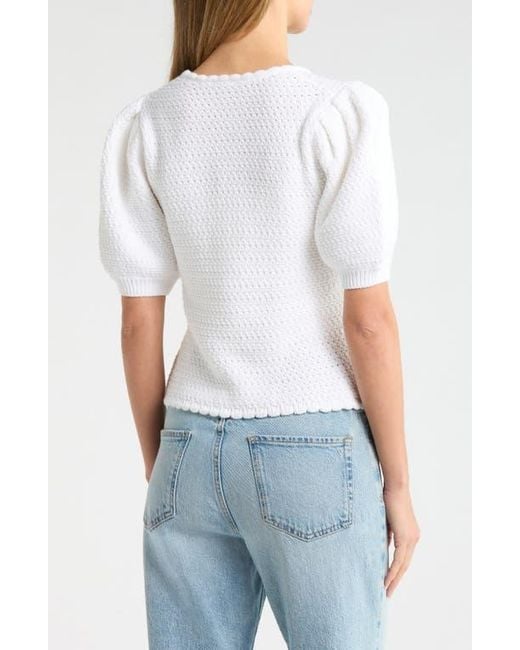 Splendid Blue Tie Front Sweater