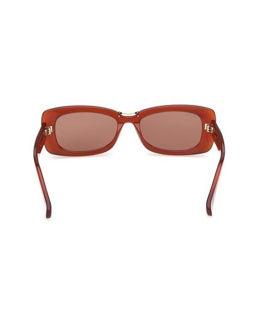 Max Mara Red 53Mm Rectangular Sunglasses for men
