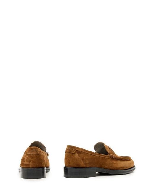 AllSaints Tan Suede Penny Loafers AllSaints Bloom Penny Loafer in Brown for Men | Lyst main image 4