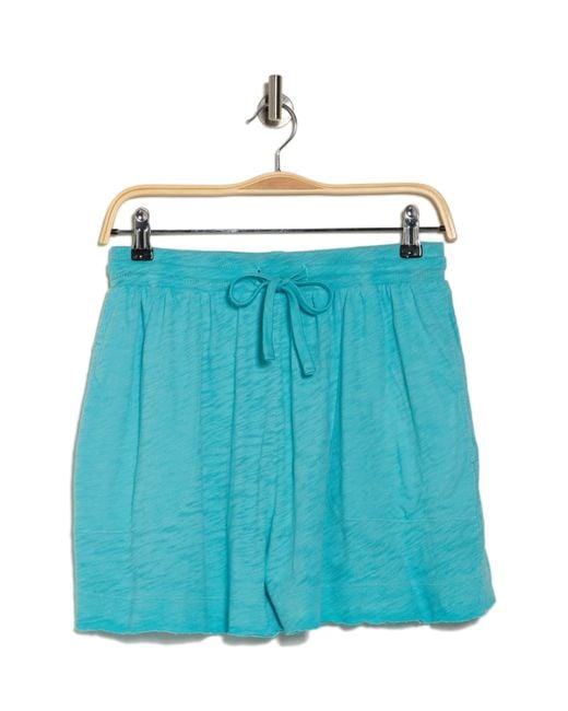 ATM Blue Slub Jersey Drawstring Shorts