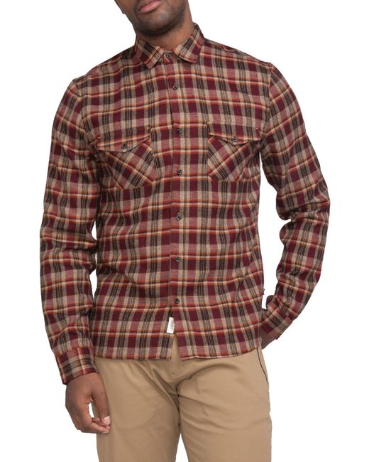 Civil Society Cherokee Plaid Flannel Shirt In Cranberry At Nordstrom ...