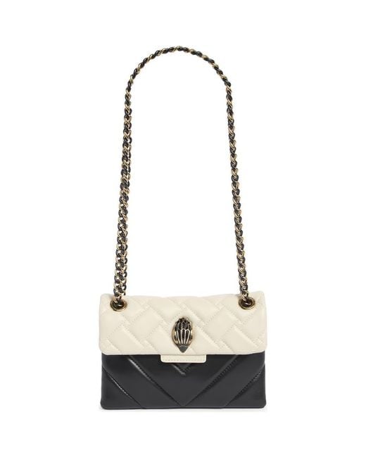 Kurt Geiger Natural Mini Kensington Leather Convertible Shoulder Bag