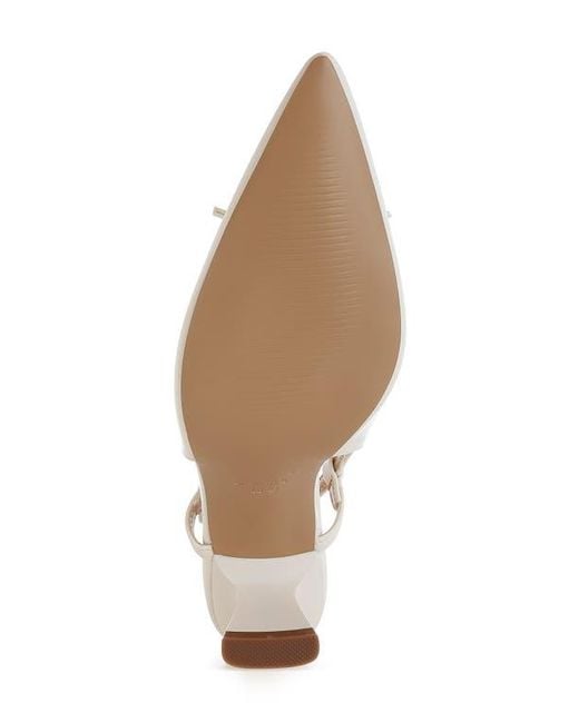 LONDON RAG White Danvers Pointed Toe Slingback Pump