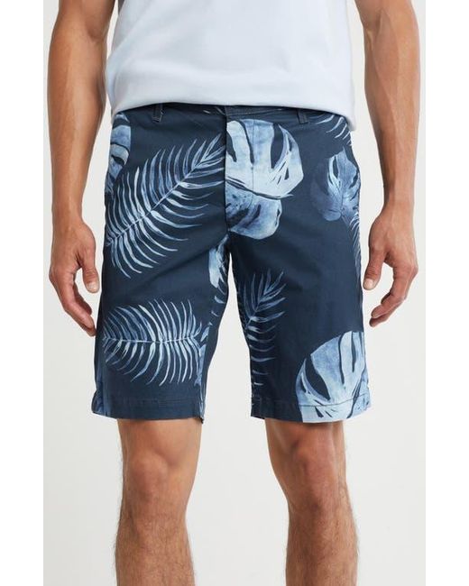 AG Jeans Blue Griffin Geo Print Flat Front Shorts for men