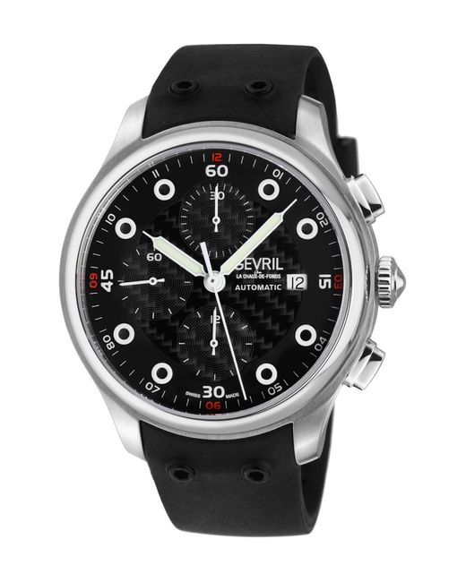 Gevril Rubber Canal Street Automatic Watch in Black for Men Lyst