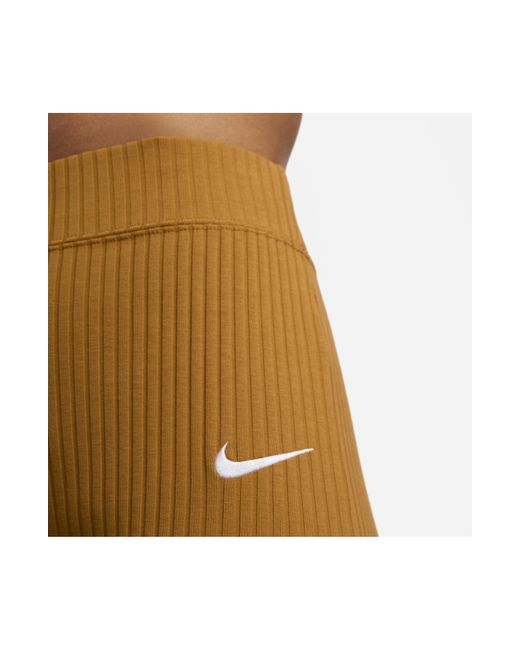 Nike Brown Sportswear Rib Flare Pants