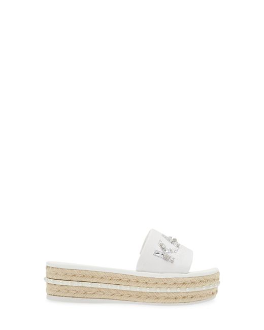 Karl Lagerfeld White Kamara Pearl Platform Sandal